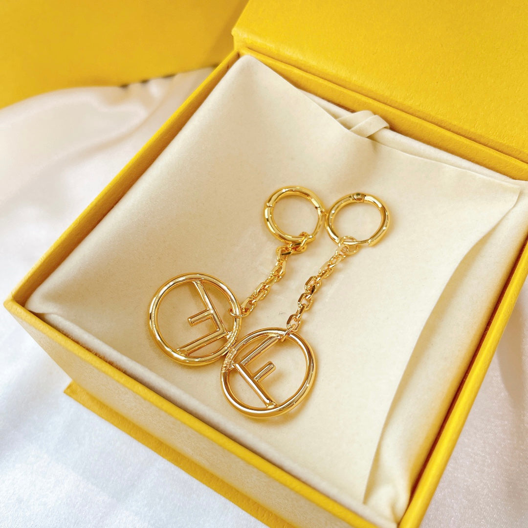 2025 Letter Tassel Gold Earrings