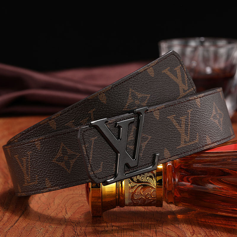 2025 3 Colors printed letter leather belt