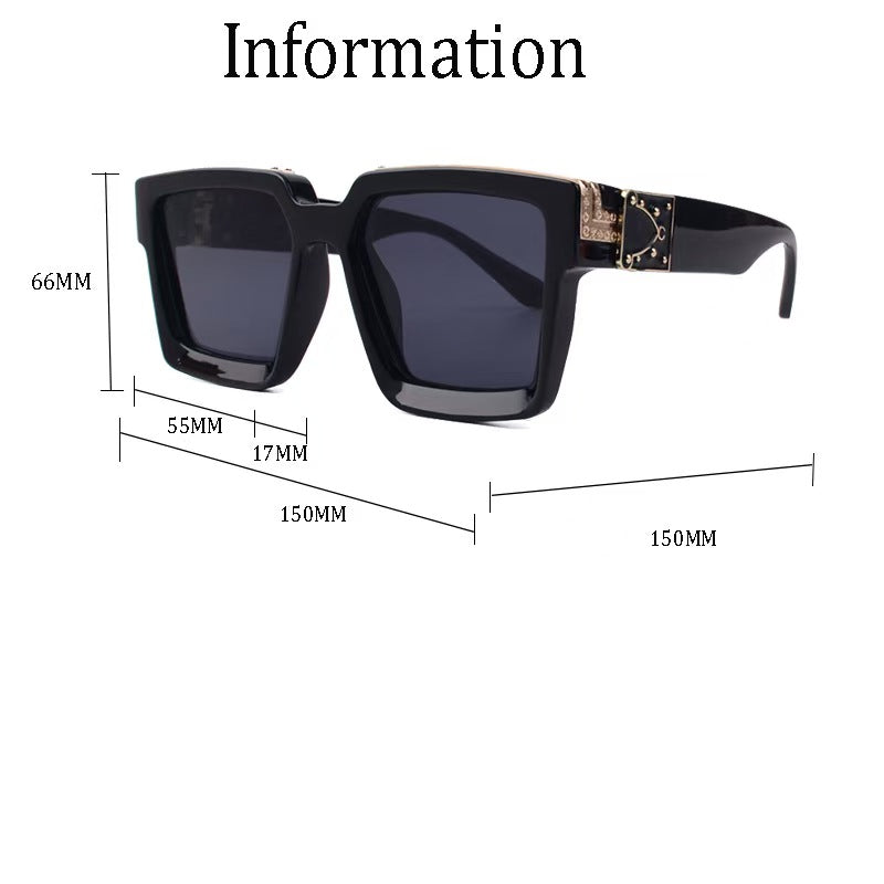 2025 Large frame street style square sunglasses UV400