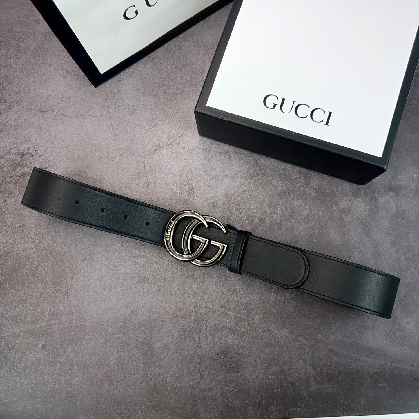 2025 2 Colors  printed letter leather belt