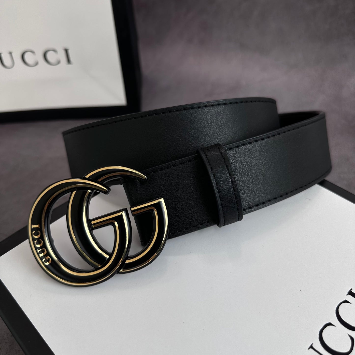 2025 2 Colors  printed letter leather belt